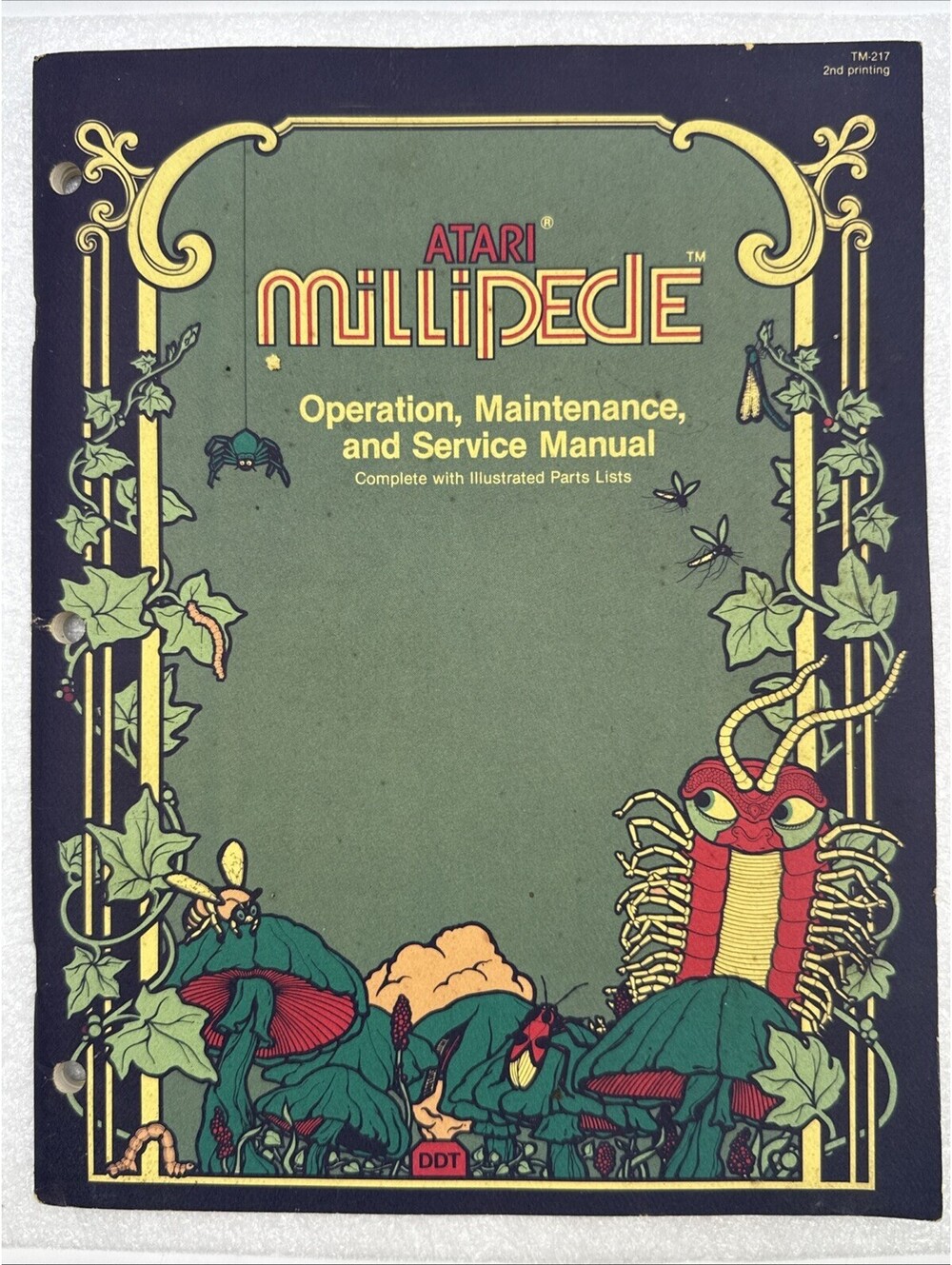 Vintage 1982 Atari Millipede Arcade Game Operation Maintenance & Service Manual